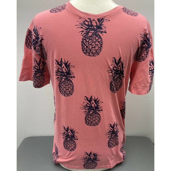 Pineapple Tropical Print T-Shirt Knicker Bocker Vintage Designs Large - Picture 1 of 7